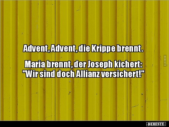 Advent, Advent, die Krippe brennt.. - Lustige Bilder | DEBESTE.de