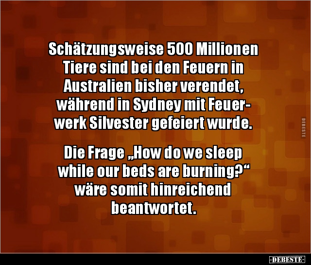 Schätzungsweise 500 Millionen Tiere sind bei den Feuern in.. - Lustige Bilder | DEBESTE.de