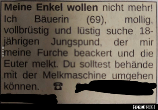 Meine Enkel wollen nicht mehr!..