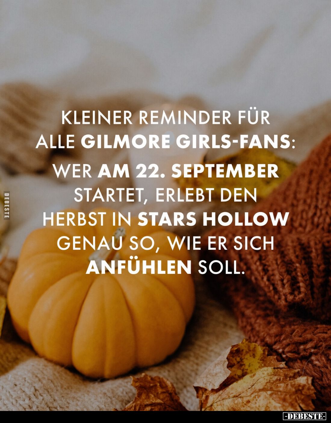 Kleiner Reminder für alle Gilmore Girls-Fans: Wer am 22. September startet, erlebt den Herbst in Stars Hollow genau so, wie e...