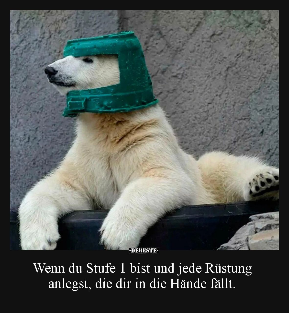 Wenn du Stufe 1 bist und jede Rüstung anlegst, die dir in die Hände fällt.