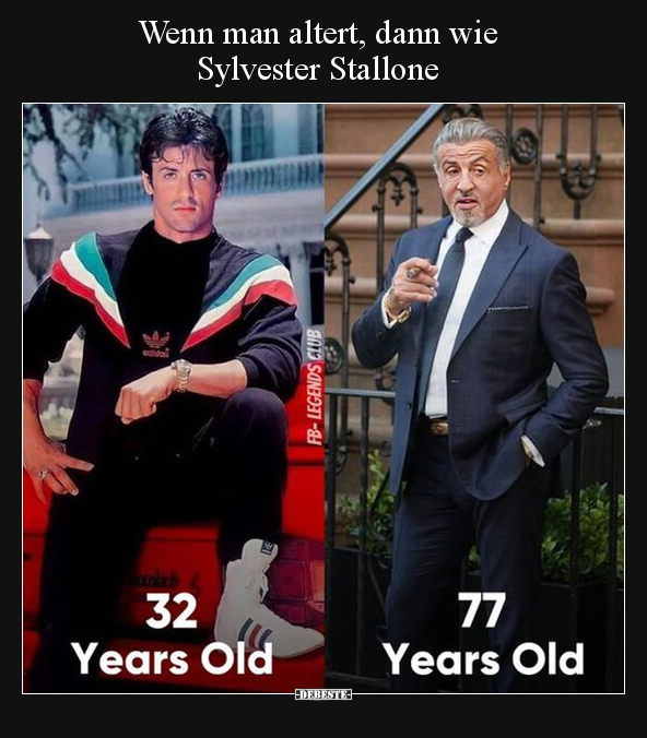 Wenn man altert, dann wie Sylvester Stallone.. - Lustige Bilder | DEBESTE.de