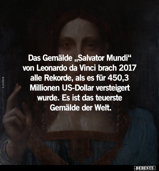 Das Gemälde ""Salvator Mundi" von Leonardo da Vinci.. - Lustige Bilder | DEBESTE.de