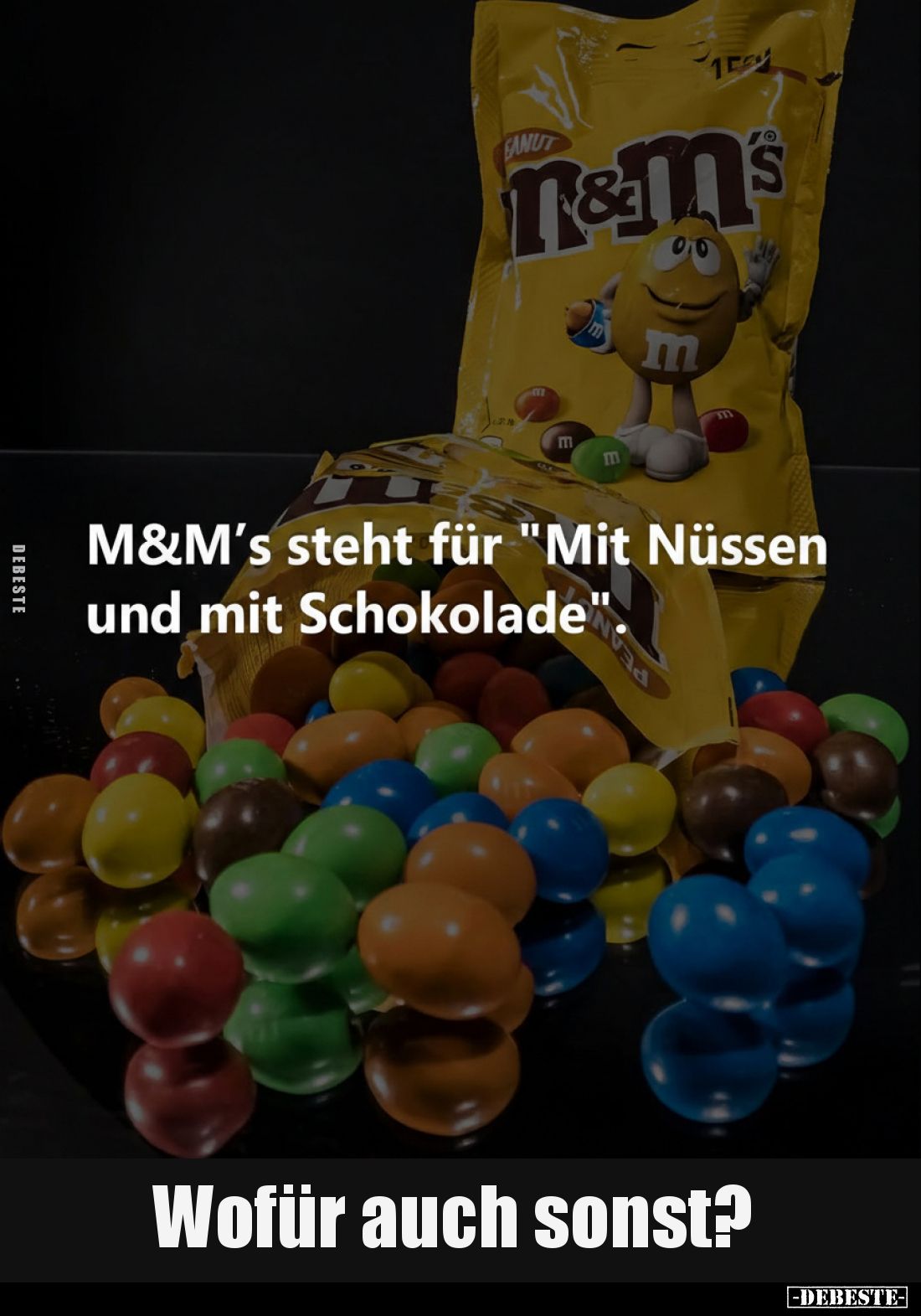 M&M's steht für "Mit Nüssen und mit Schokolade"