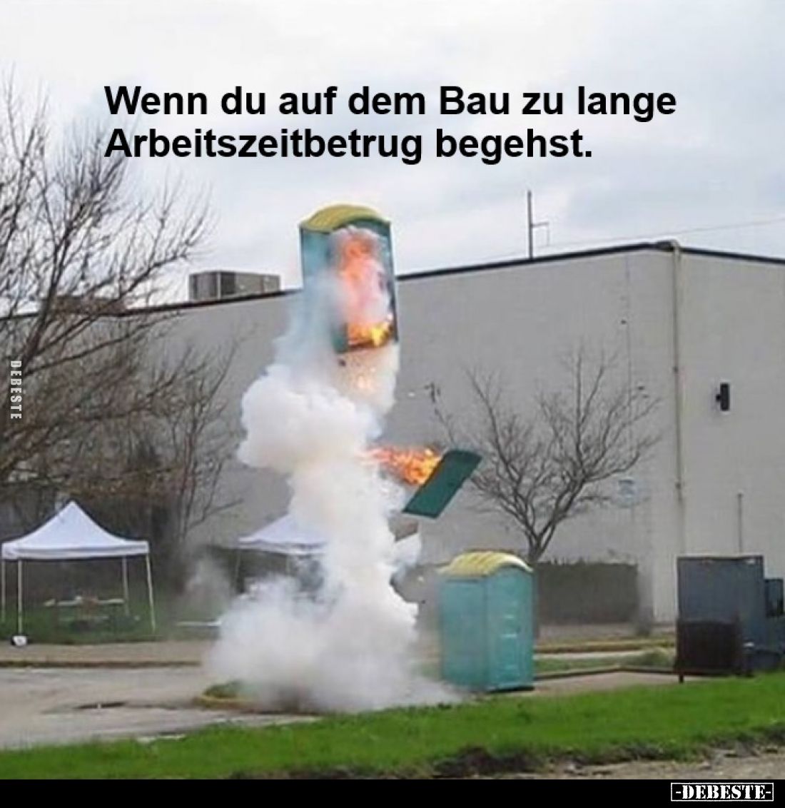Wenn du auf dem Bau zu lange
Arbeitszeitbetrug begehst.