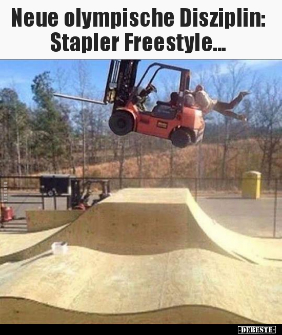 Neue olympische Disziplin: Stapler Freestyle... - Lustige Bilder | DEBESTE.de