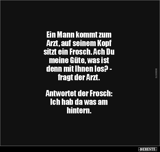 Mann, Arzt, Frosch