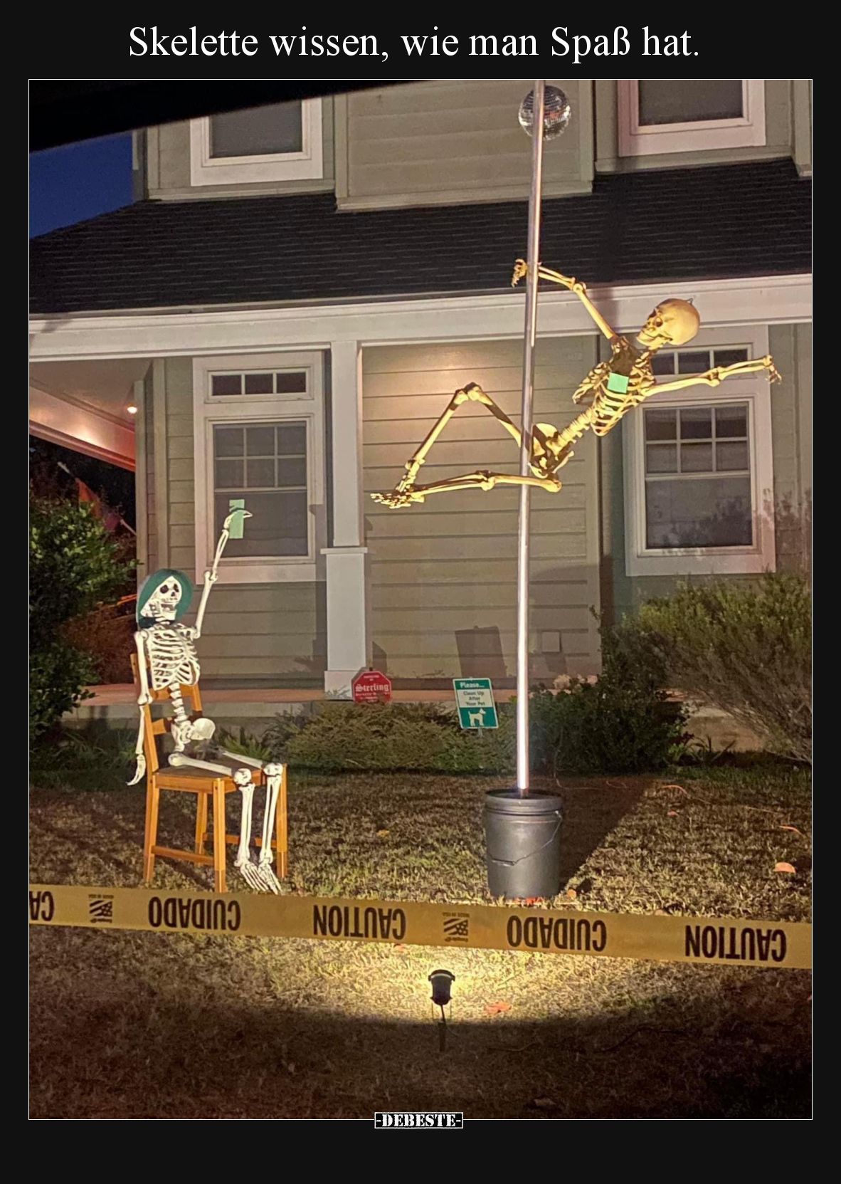 Skelette wissen, wie man Spaß hat.