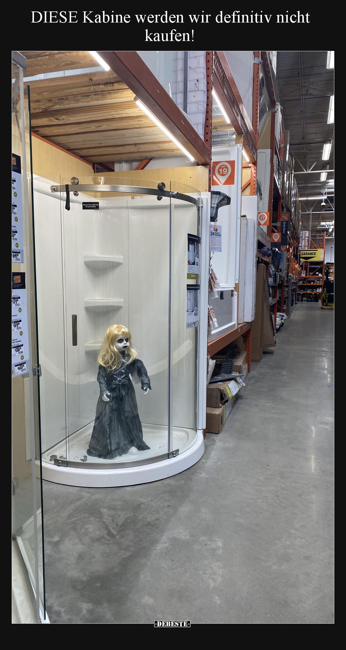 DIESE Kabine werden wir definitiv nicht kaufen!