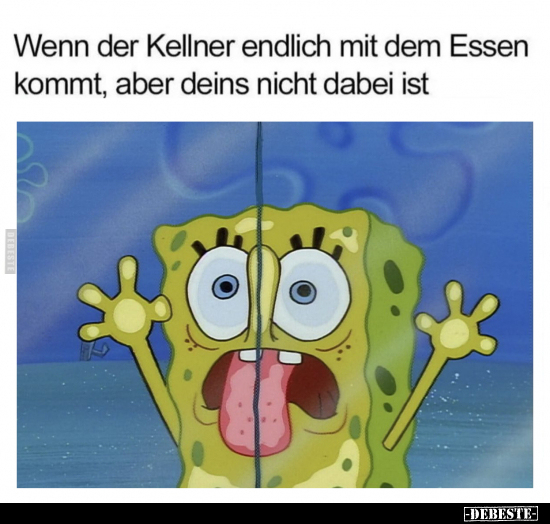 Wenn der Kellner endlich mit dem Essen kommt.. - Lustige Bilder | DEBESTE.de