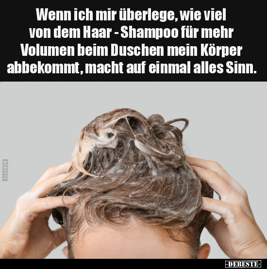 Wenn ich mir überlege, wie viel von dem Haar.. - Lustige Bilder | DEBESTE.de