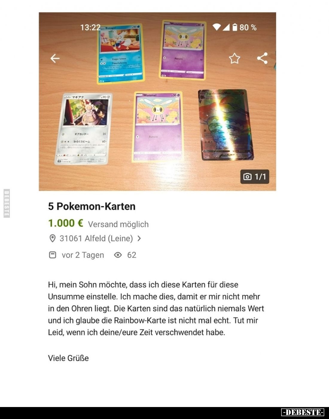 Hi, mein Sohn möchte, dass ich diese Karten... - Lustige Bilder | DEBESTE.de