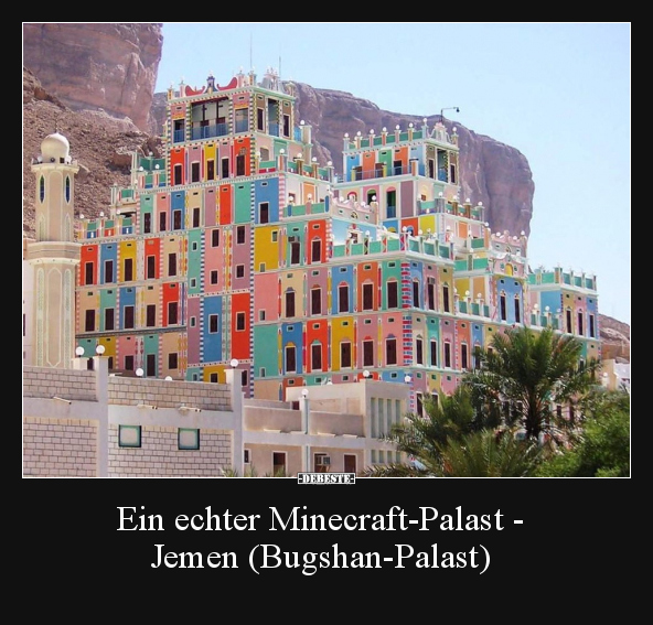 Ein echter Minecraft-Palast - Jemen (Bugshan-Palast).. - Lustige Bilder | DEBESTE.de