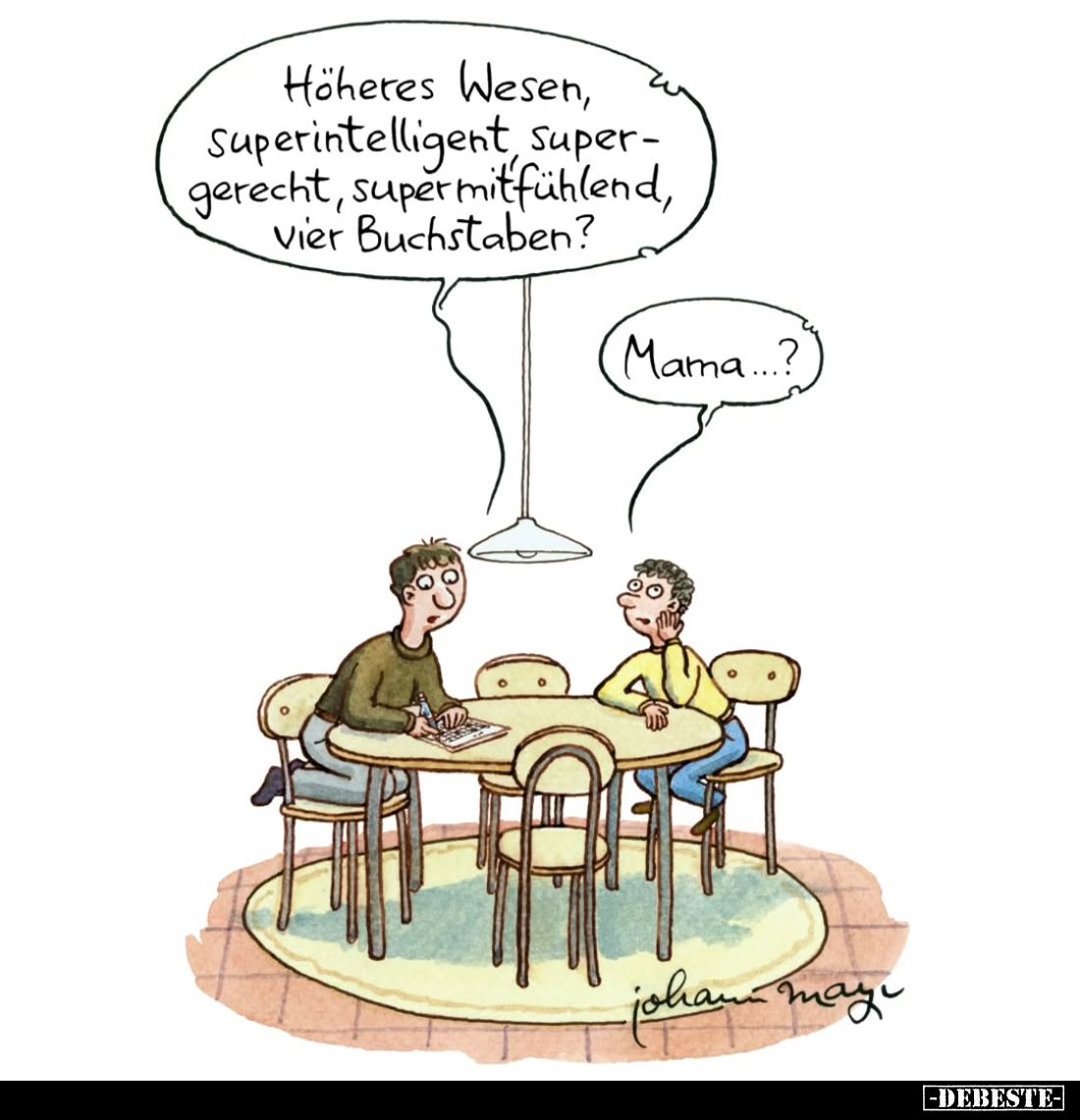 Höheres Wesen, superintelligent, supergerecht, supermitfühlend, vier Buchstaben?
-
Mama...?