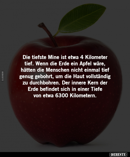 Die tiefste Mine ist etwa 4 Kilometer tief.. - Lustige Bilder | DEBESTE.de