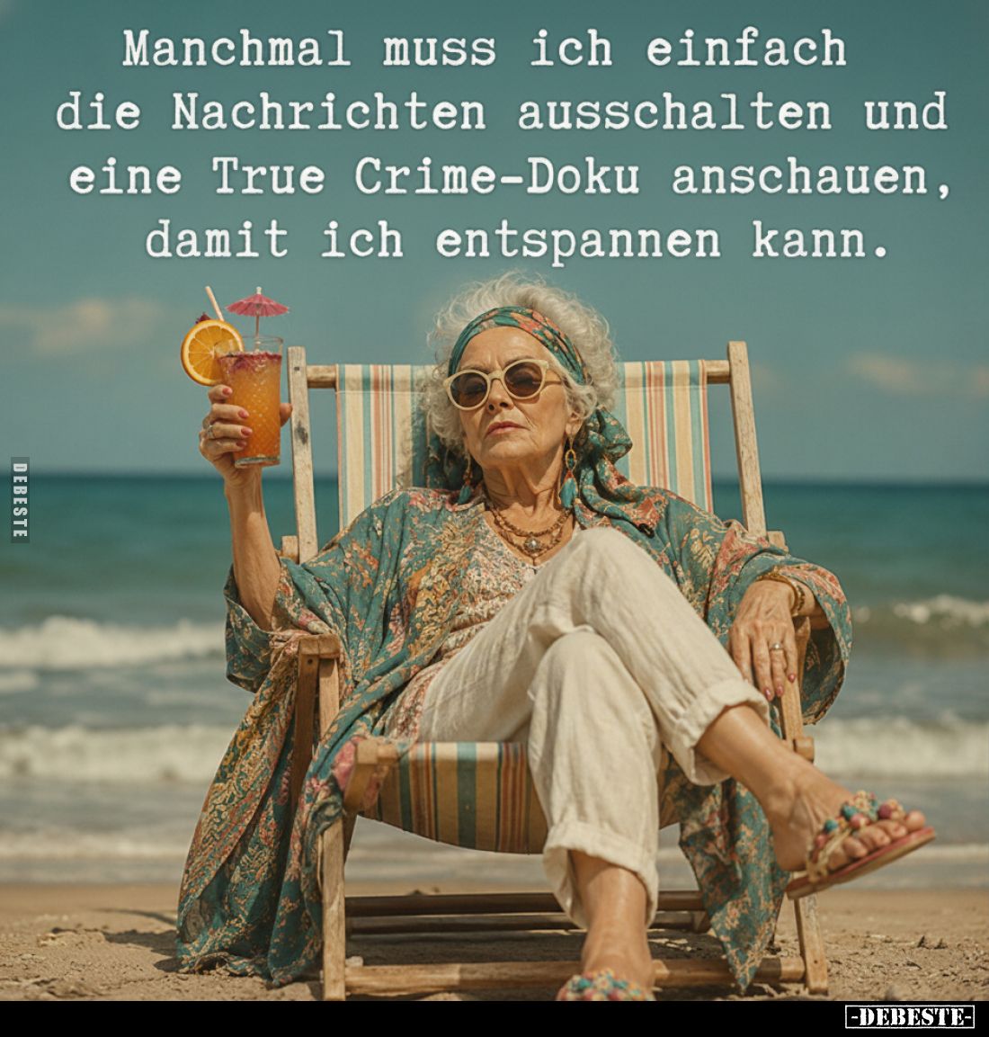 Manchmal muss ich einfach die Nachrichten ausschalten und eine True Crime-Doku anschauen, damit ich entspannen kann.