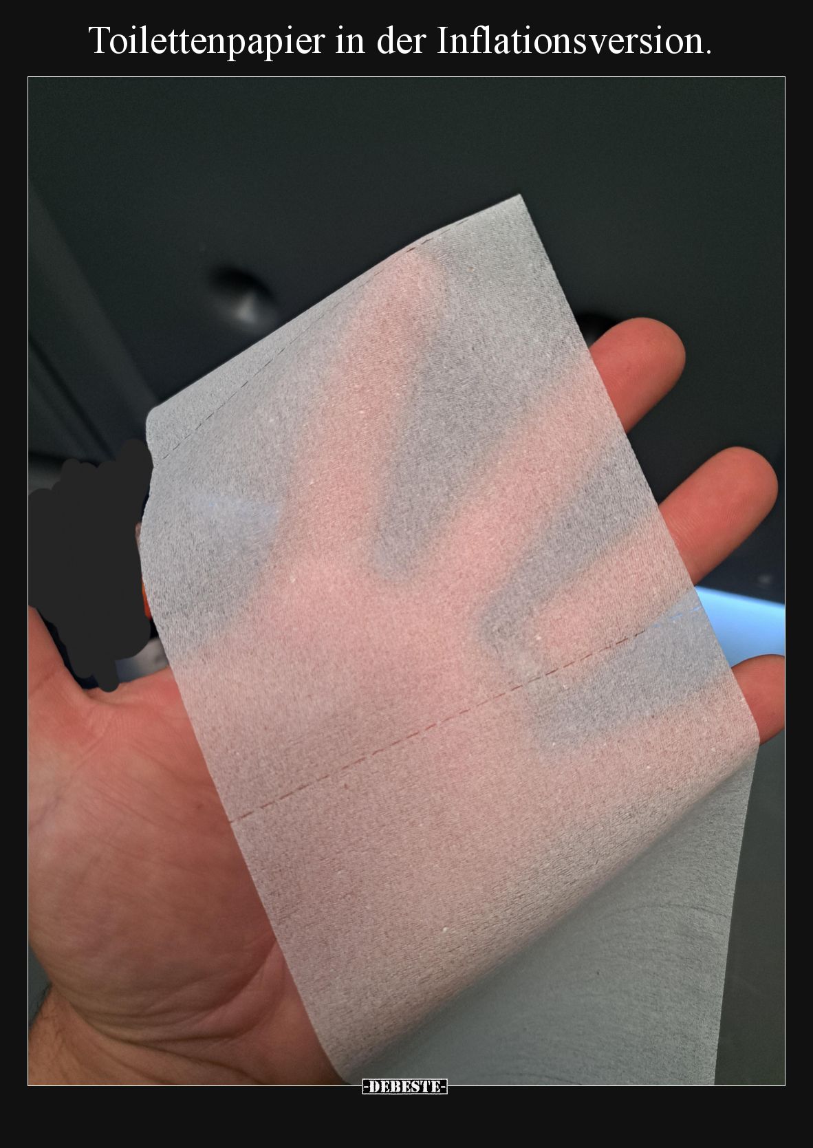 Toilettenpapier in der Inflationsversion.