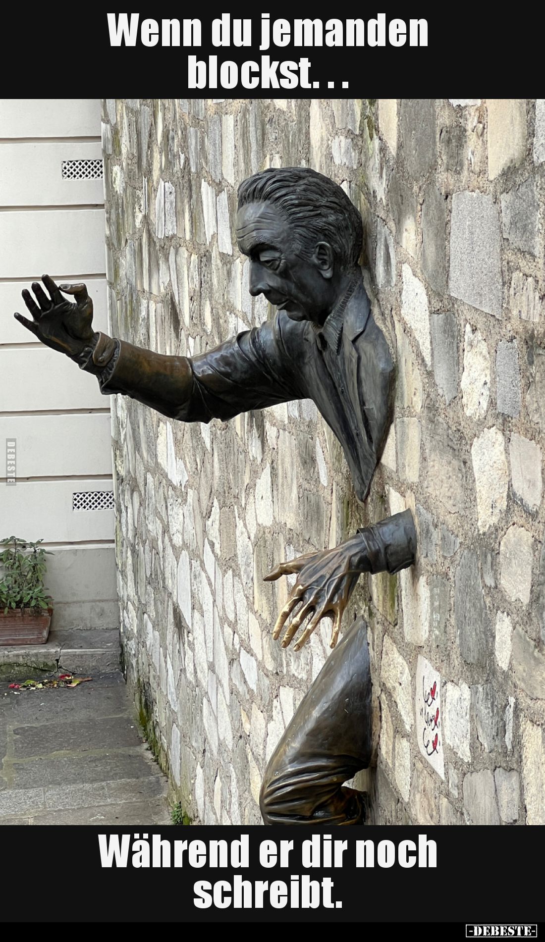 Wenn du jemanden blockst... Während er dir noch schreibt.