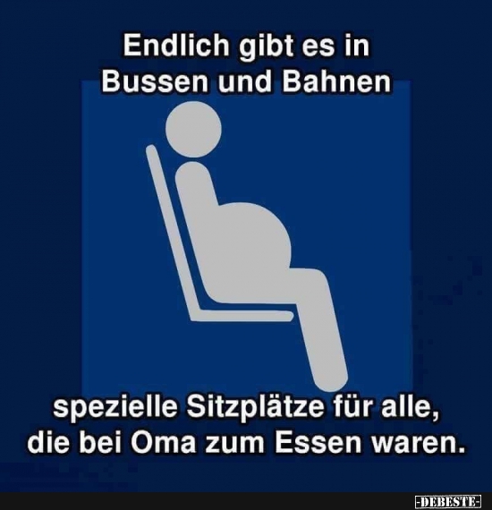 Endlich gibt es in Bussen und Bahnen spezielle Sitzplätze..