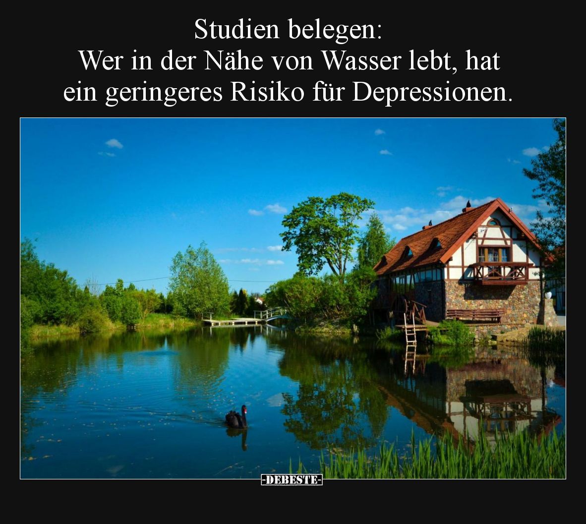 Studien belegen: Wer in der Nähe von Wasser lebt, hat ein geringeres Risiko für Depressionen.