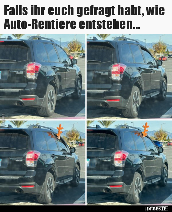 Falls ihr euch gefragt habt, wie Auto-Rentiere.. - Lustige Bilder | DEBESTE.de