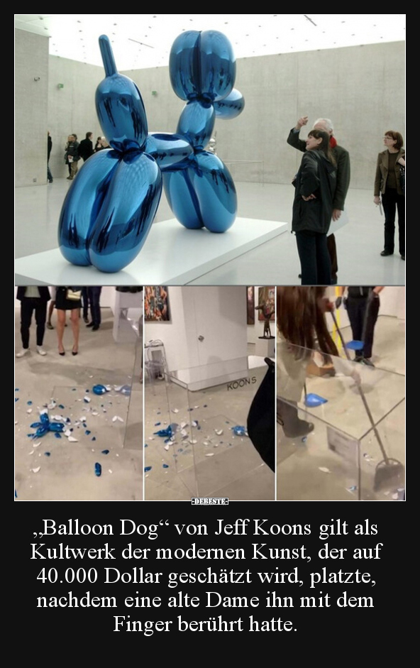 "Balloon Dog" von Jeff Koons gilt als Kultwerk der.. - Lustige Bilder | DEBESTE.de