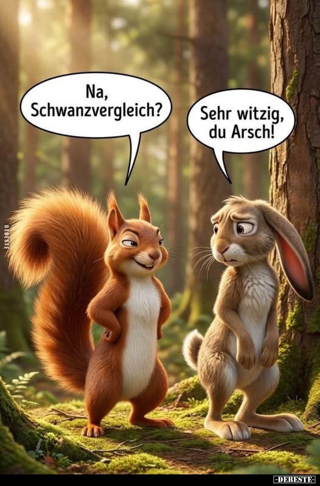 Na, Schwanzvergleich?
-
Sehr witzig, du Arsch!