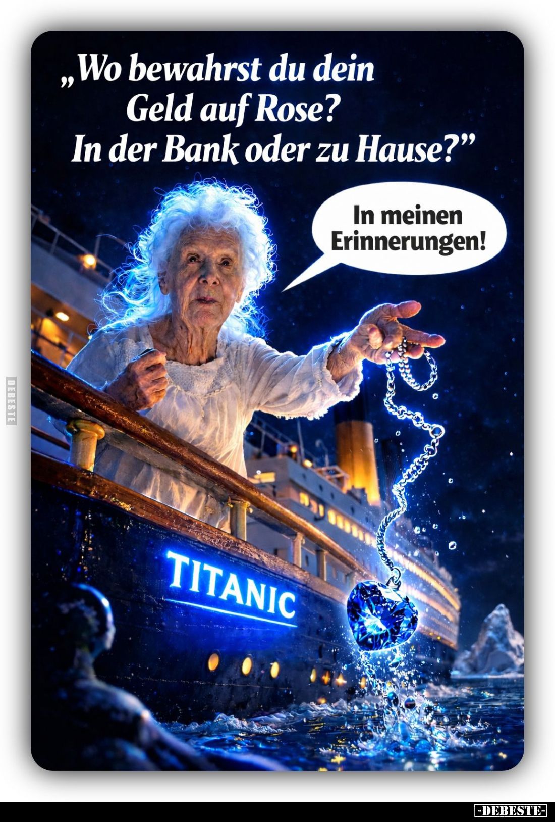 Wo bewahrst du dein Geld auf Rose? In der Bank oder zu Hause? - In meinen Erinnerungen!