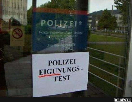 Polizei Eigunungstest..