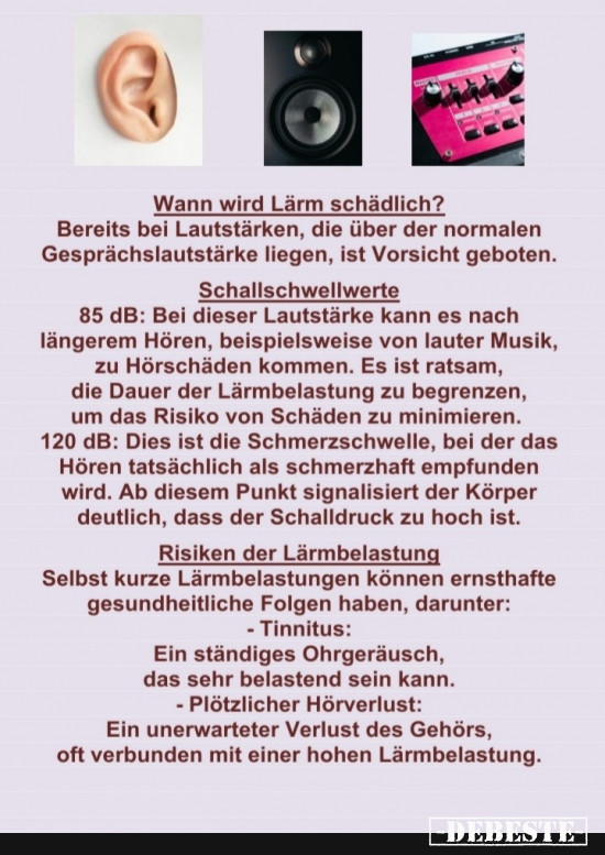 Wann wird Lärm schädlich - Lustige Bilder | DEBESTE.de