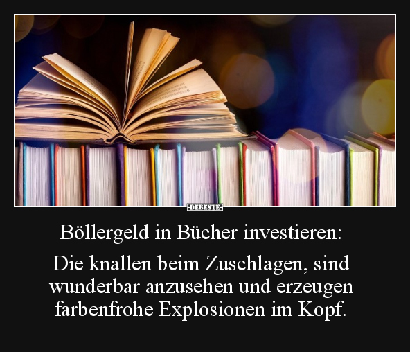 Böllergeld in Bücher investieren.. - Lustige Bilder | DEBESTE.de