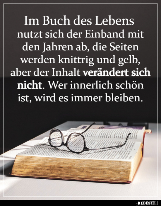 Im Buch des Lebens nutzt sich der Einband mit den Jahren.. - Lustige Bilder | DEBESTE.de