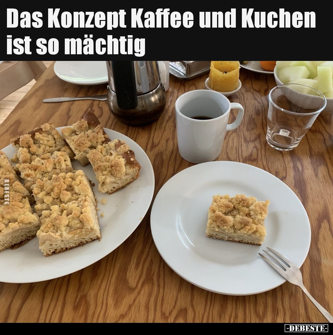 Das Konzept Kaffee und Kuchen ist so mächtig.