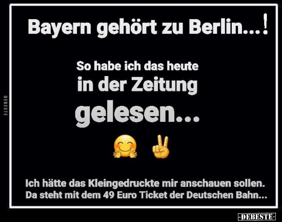 Bayern gehört zu Berlin!... - Lustige Bilder | DEBESTE.de