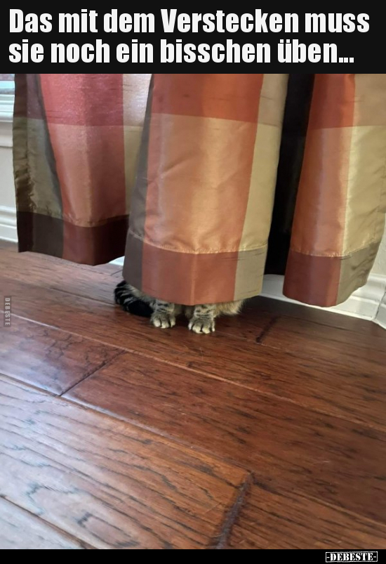 Das mit dem Verstecken muss sie noch ein bisschen üben