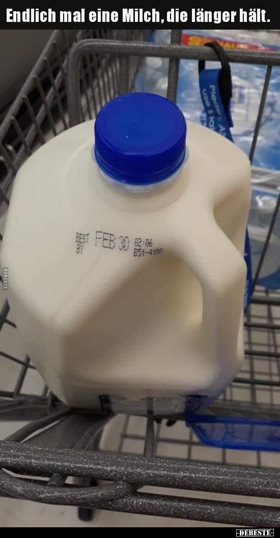 Endlich mal eine Milch, die länger hält... - Lustige Bilder | DEBESTE.de