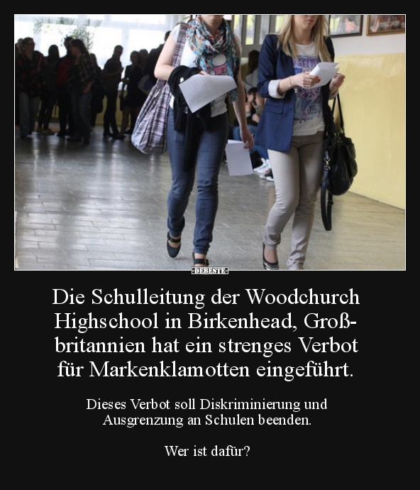 Die Schulleitung der Woodchurch Highschool in Birkenhead.. - Lustige Bilder | DEBESTE.de