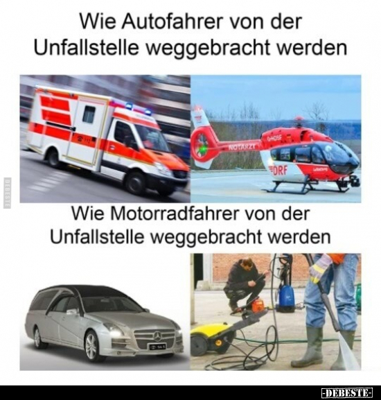 Wie Autofahrer von der Unfallstelle weggebracht werden.. - Lustige Bilder | DEBESTE.de