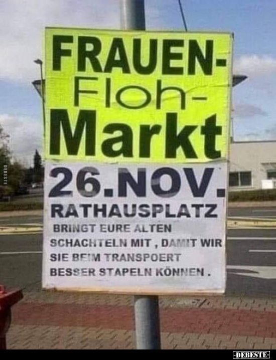Frauenflohmarkt 26. Nov. Rathausplatz.. - Lustige Bilder | DEBESTE.de