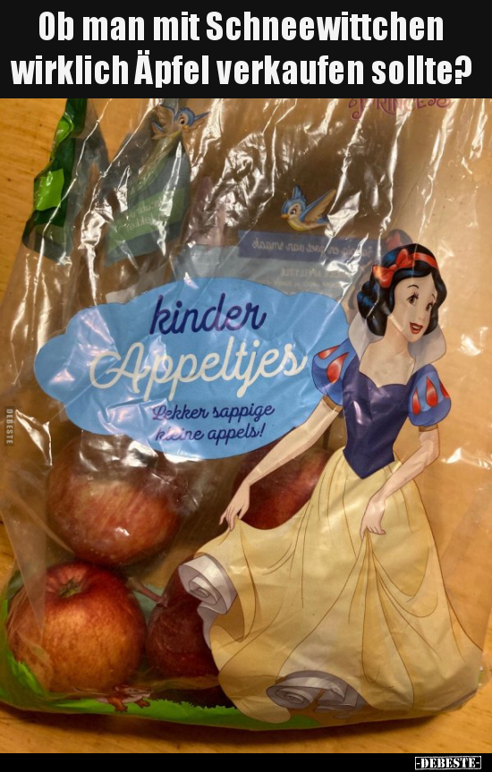 Ob man mit Schneewittchen wirklich Äpfel verkaufen.. - Lustige Bilder | DEBESTE.de
