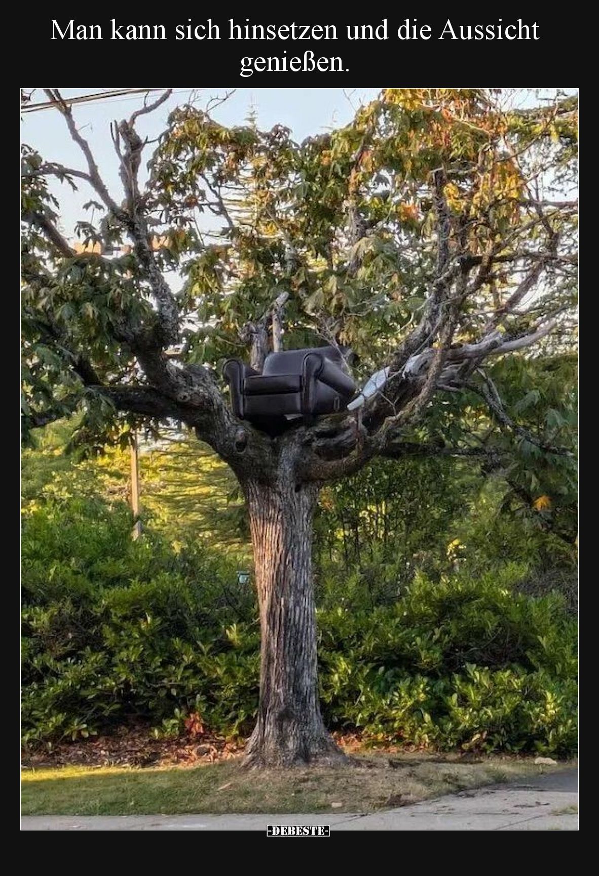 Man kann sich hinsetzen und die Aussicht genießen.
