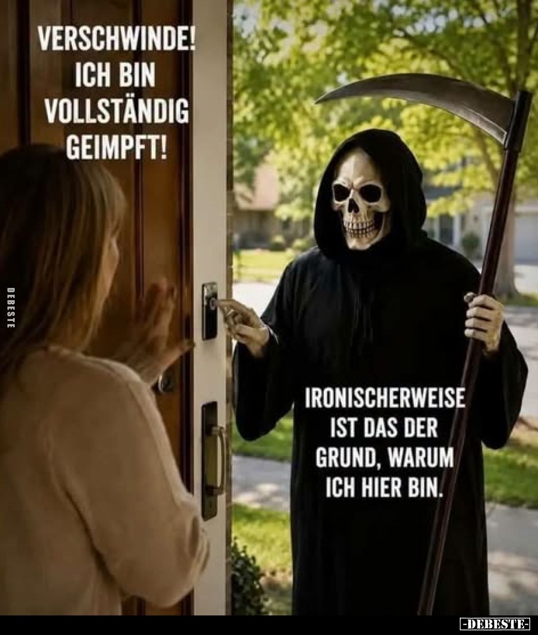 Verschwinde! Ich bin vollständig geimpft!
-
Ironischerweise ist das der Grund, warum ich hier bin.
