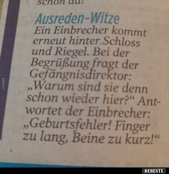 Ausreden-Witze - Ein Einbrecher kommt.. - Lustige Bilder | DEBESTE.de