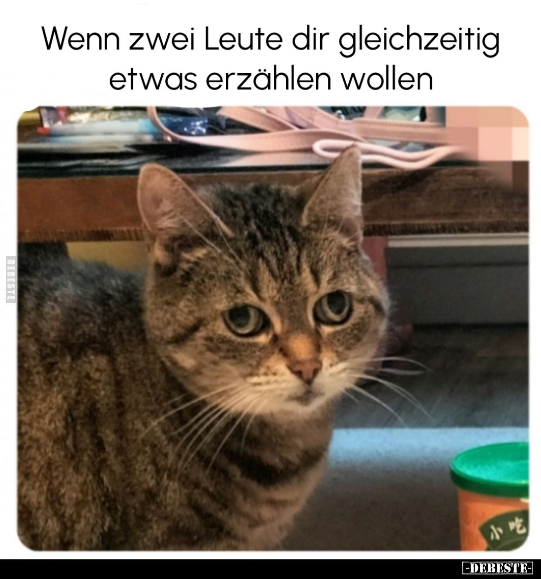 Wenn zwei Leute dir gleichzeitig etwas erzählen wollen