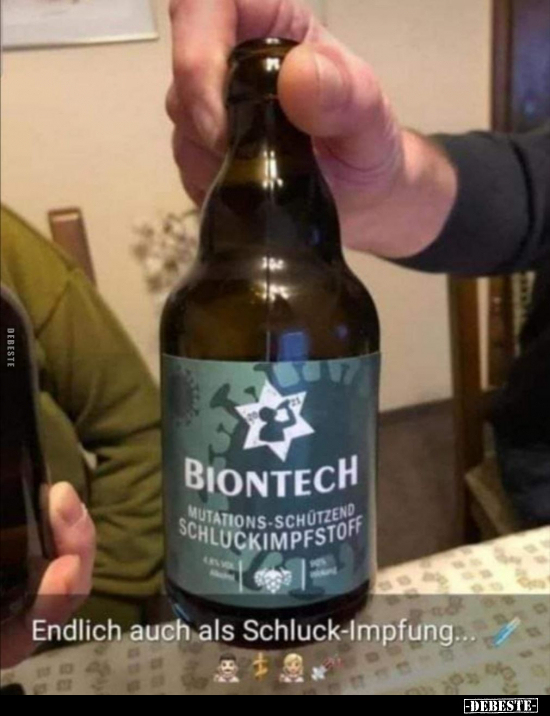 Endlich auch als Schluck-Impfung