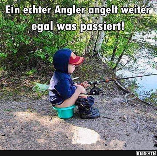 Ein echter Angler angelt weiter egal was passiert! - Lustige Bilder | DEBESTE.de