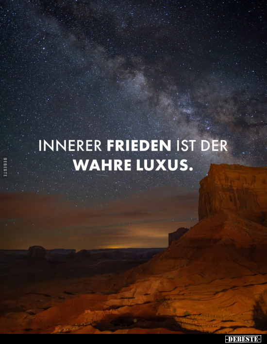 Innerer Frieden ist der wahre Luxus.. - Lustige Bilder | DEBESTE.de