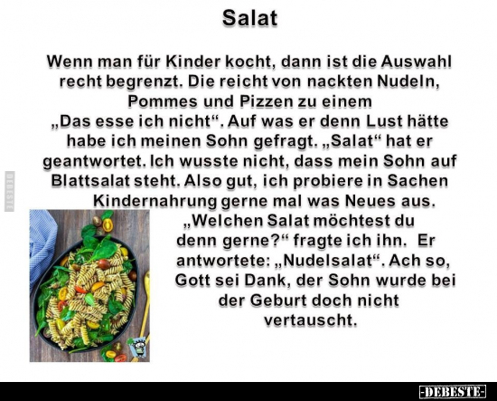 Salat - Wenn man für Kinder kocht.. - Lustige Bilder | DEBESTE.de