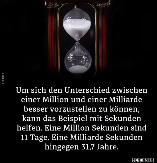 Um sich den Unterschied zwischen einer Million.. - Lustige Bilder | DEBESTE.de