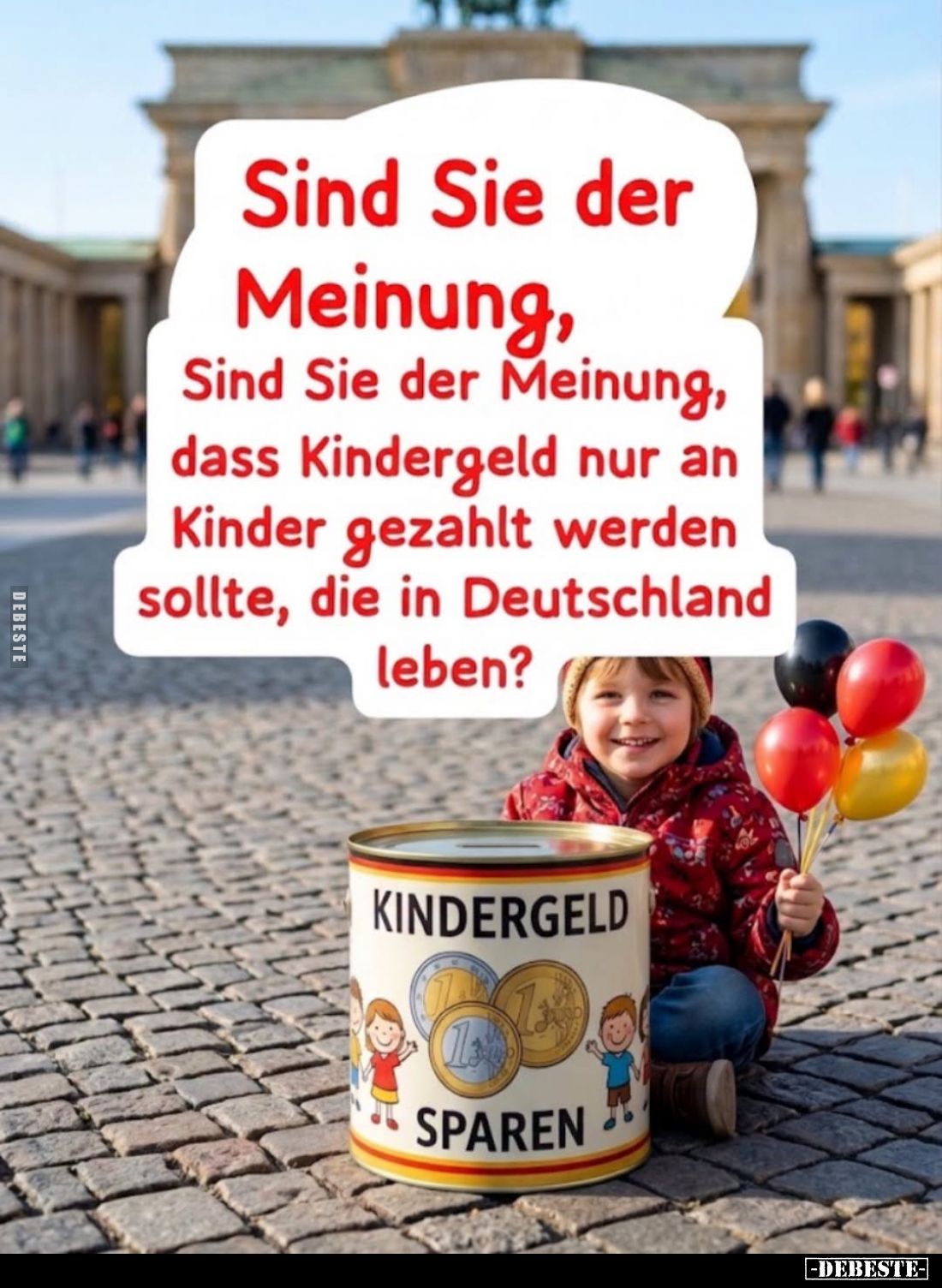 Sind Sie der Meinung, Sind Sie der Meinung, dass Kindergeld nur an Kinder gezahlt werden sollte, die in Deutschland leben?